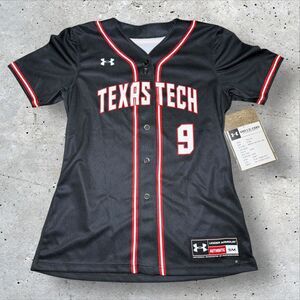 Texas Tech Red Raiders Under Armour Softball Jersey #9 Women’s SM Black Red